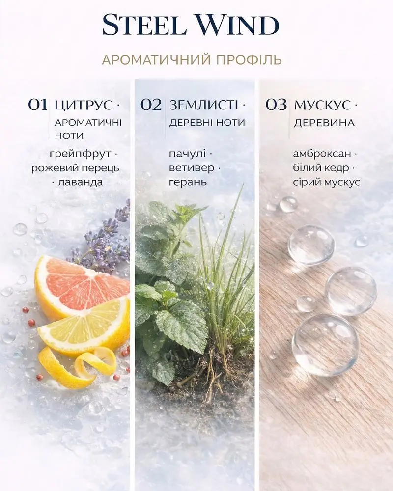 Парфум чоловічий Franterro Steel Wind 50 мл (FRN-1009) - фото 2