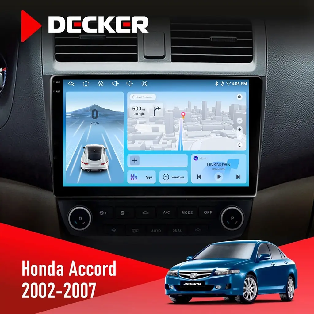 Штатна магнітола Honda Accord 2002-2007 Decker D10-010 6x128, DSP, 4G, 2K Decker (НФ-00009327)