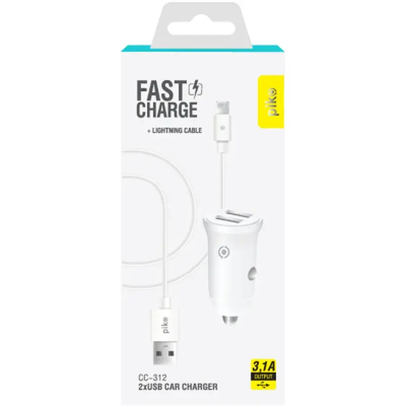 Зарядний пристрій Piko CC-312 (2USB3,1A) + Lightning cable (1283126538810) - фото 2