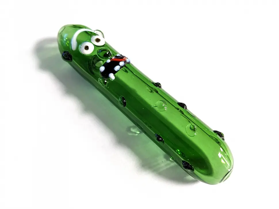 Скляна люлька N74 Green Cucumber 119 мм (GP0075) - фото 2