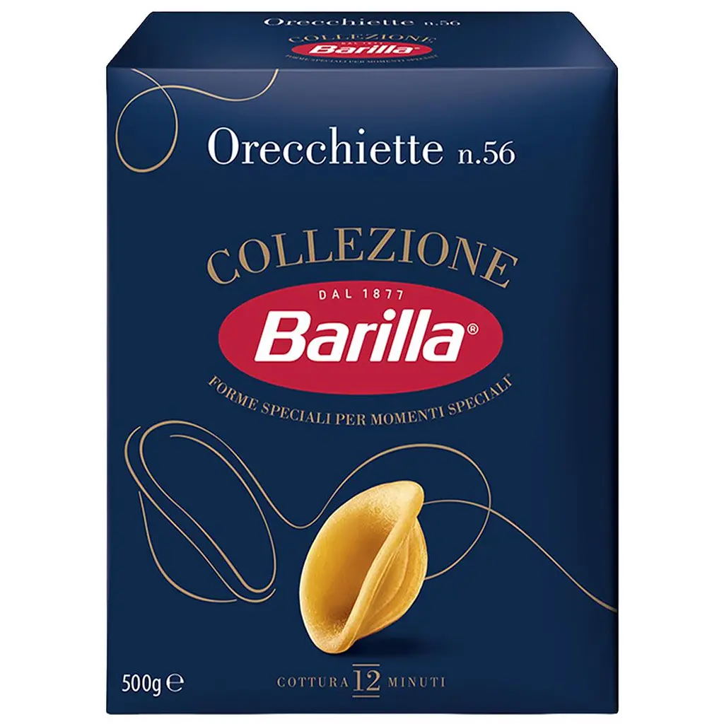 Макарони Barilla Collezione Orecchiette №56 з твердих сортів пшениці 500 г (8076809519977)