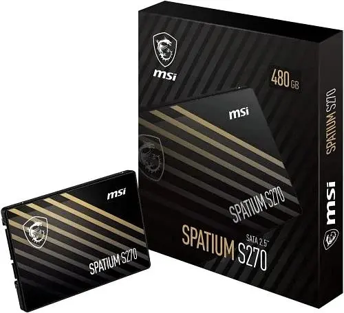 Твердотільний накопичувач SSD 480Gb, Spatium S270, SATA3, 2.5" MSI teh0027770 - фото 4