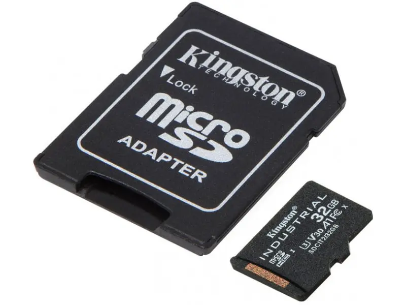 Карта пам'яті Kingston Industrial microSDHC UHS-I (U3) V30 A1 + SD Adapter 32 GB (SDCIT2/32GB) - фото 2