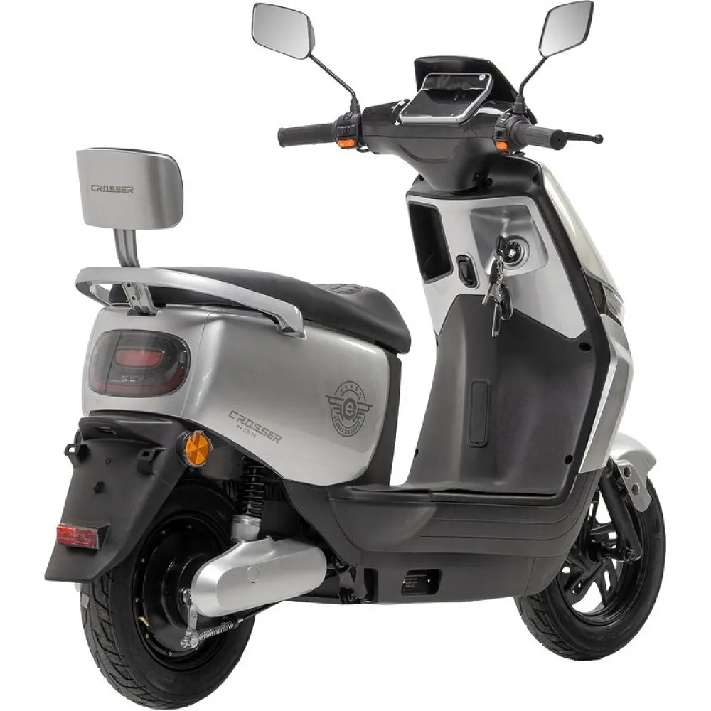 Электроскутер Двухместный Crosser CR14 (1000W, 72V/24Ah) Серый  - фото 14