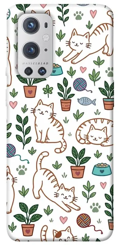 TPU чехол Demsky Cats pattern для OnePlus 9 Pro