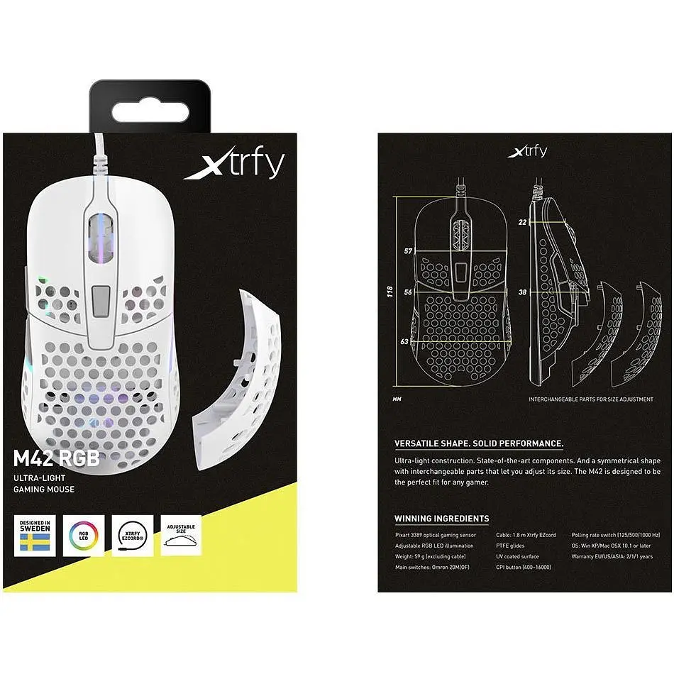 Миша Xtrfy M42 RGB White (XG-M42-RGB-WHITE) [151002] - фото 10