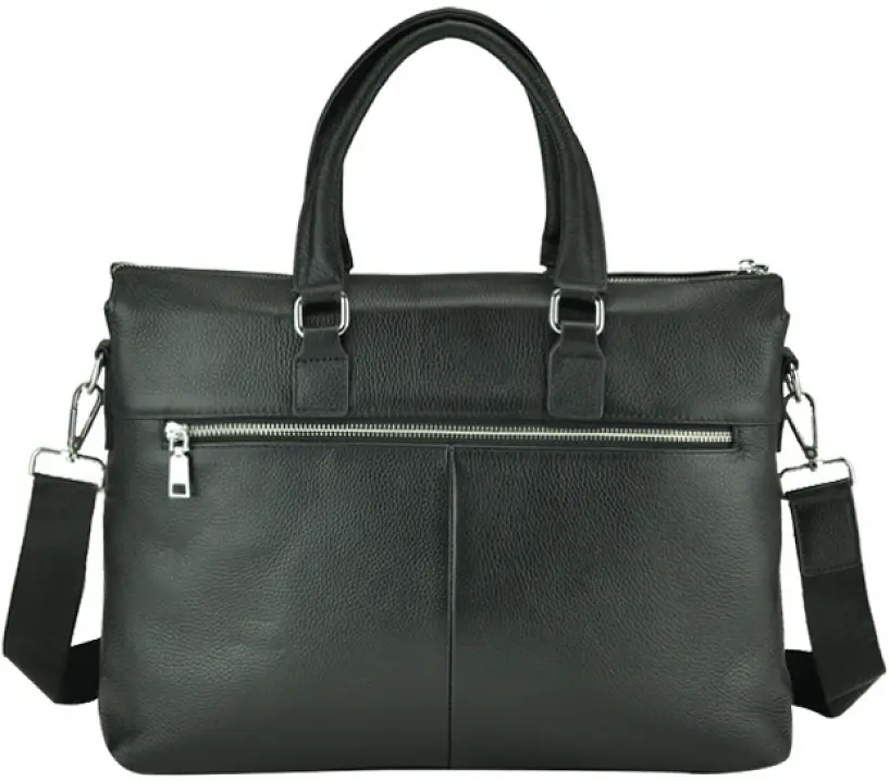 Чоловіча сумка-портфель Tiding Bag шкіряна Чорна - фото 8