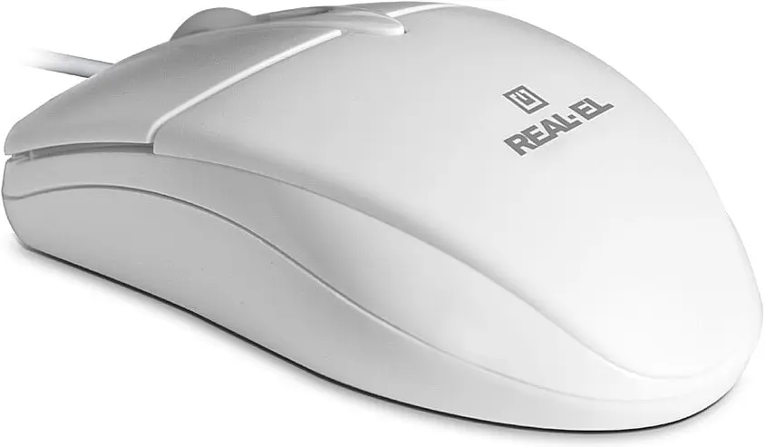 Миша REAL-EL RM-211 USB white - фото 2