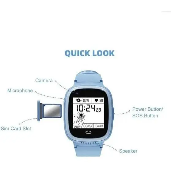 Дитячий смарт-годинник Kids SM LT30 GPS+IP65 Blue - фото 4