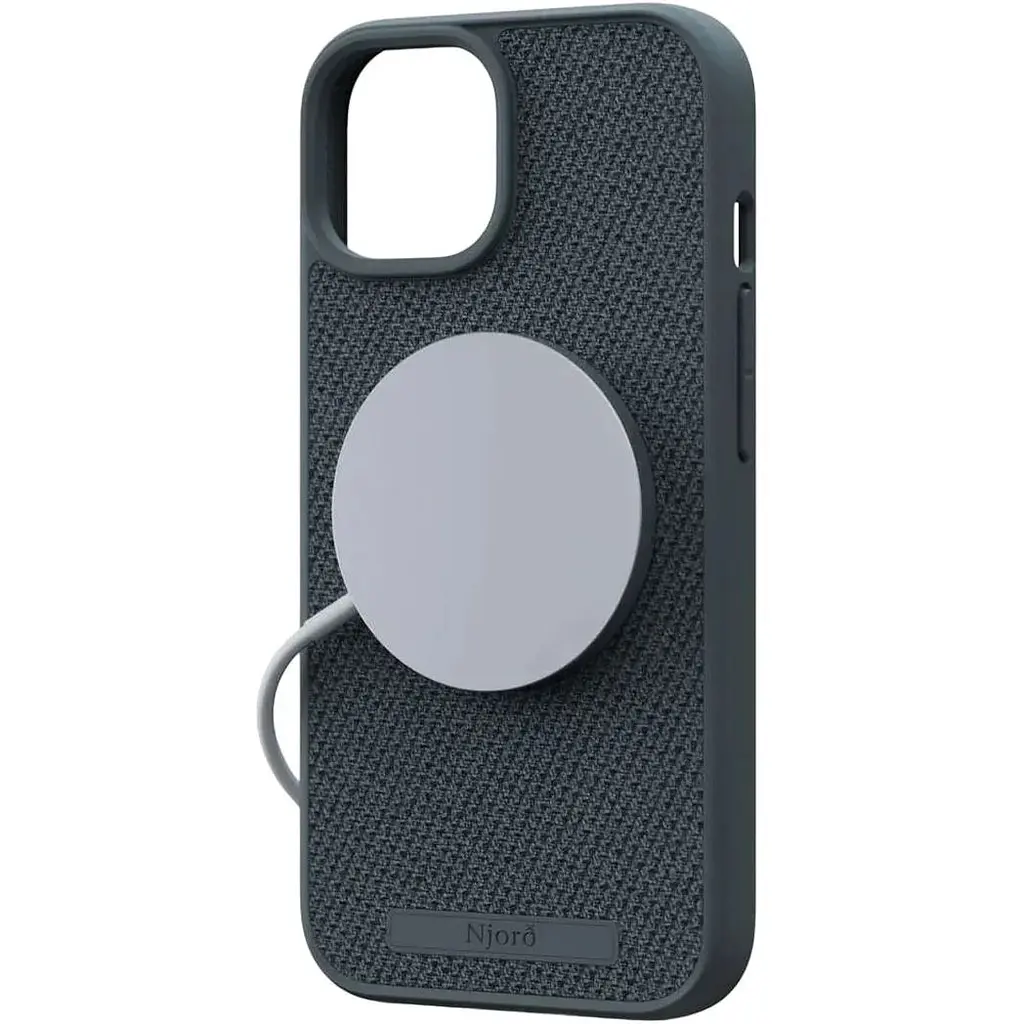 Чехол-накладка Njord Fabric MagSafe Case Dark Grey для iPhone 15 (NA51FA09) - фото 5