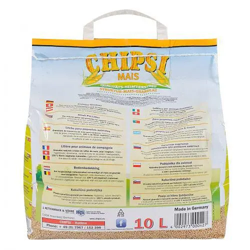 Наполнитель Rettenmaier Chipsi Mais для мелких животных кукурузный 10 л - фото 3