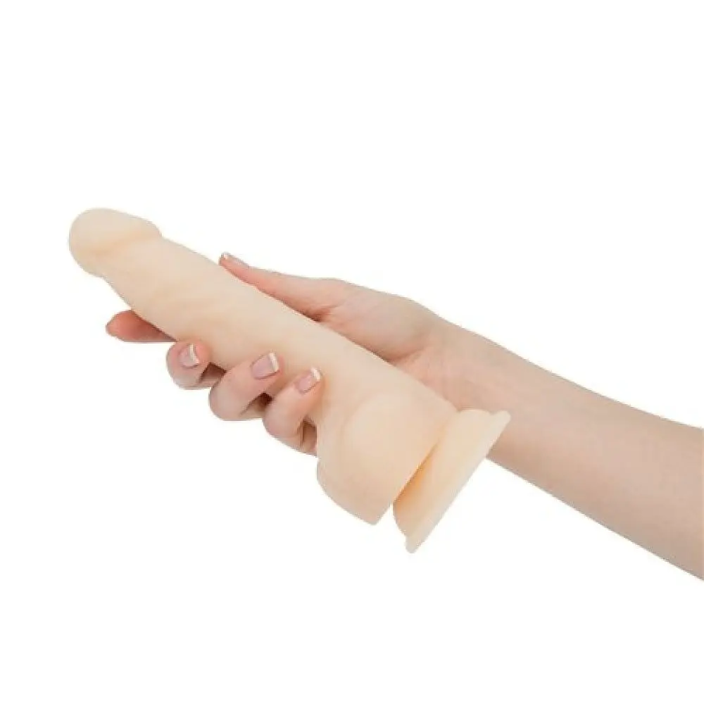 Фалоімітатор Addiction - Naked - 8 Rotating Vibrating Dildo with Remote - Vanilla з вібрацією та ротацією, 21.5х4.2 см - фото 2