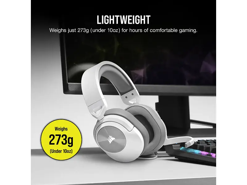 Навушники з мікрофоном Corsair HS55 Stereo White (CA-9011261) - фото 6