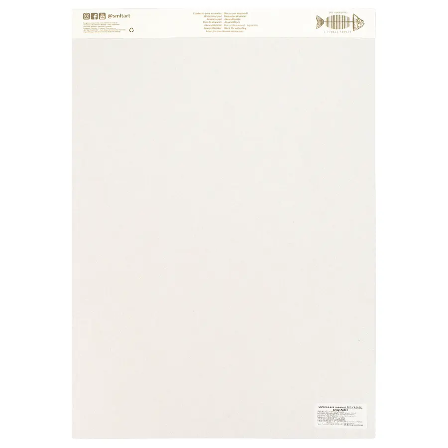 Склейка для акварелі PRO CREATE А4 400г/м2 10л 100% бавовна SM-LT Art - фото 2