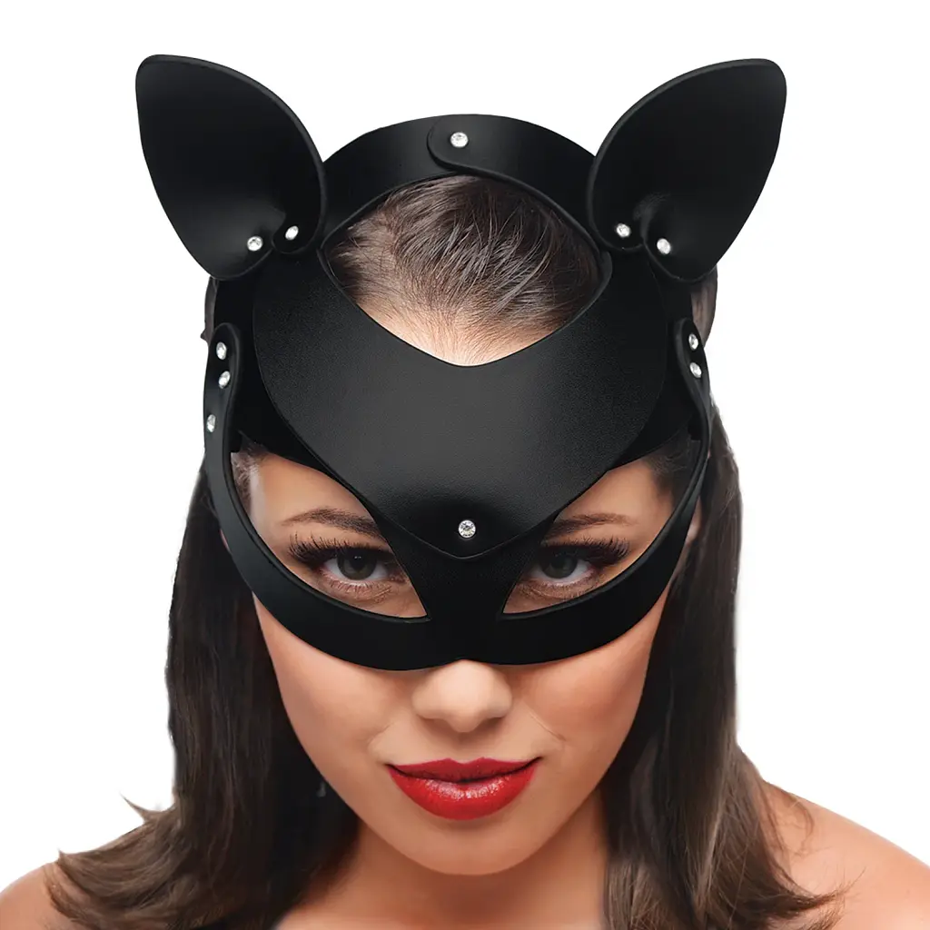 БДСМ-набір Tailz Black Cat Tail Anal Plug Mask Set рольовий у стилі кота: маска та анальна пробка з хвостом - фото 4