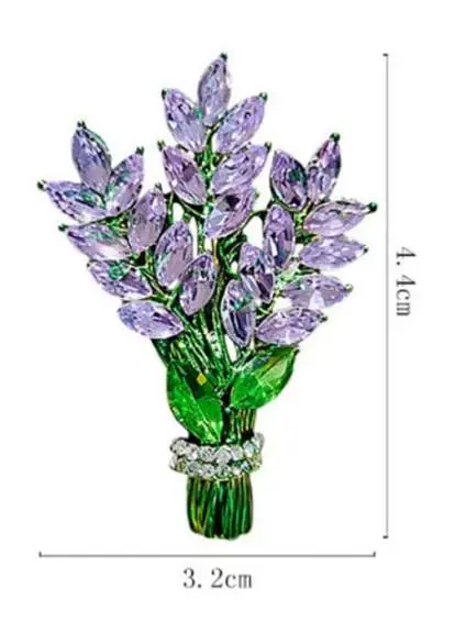 Брошь Букет лаванды сиреневая - фото 3