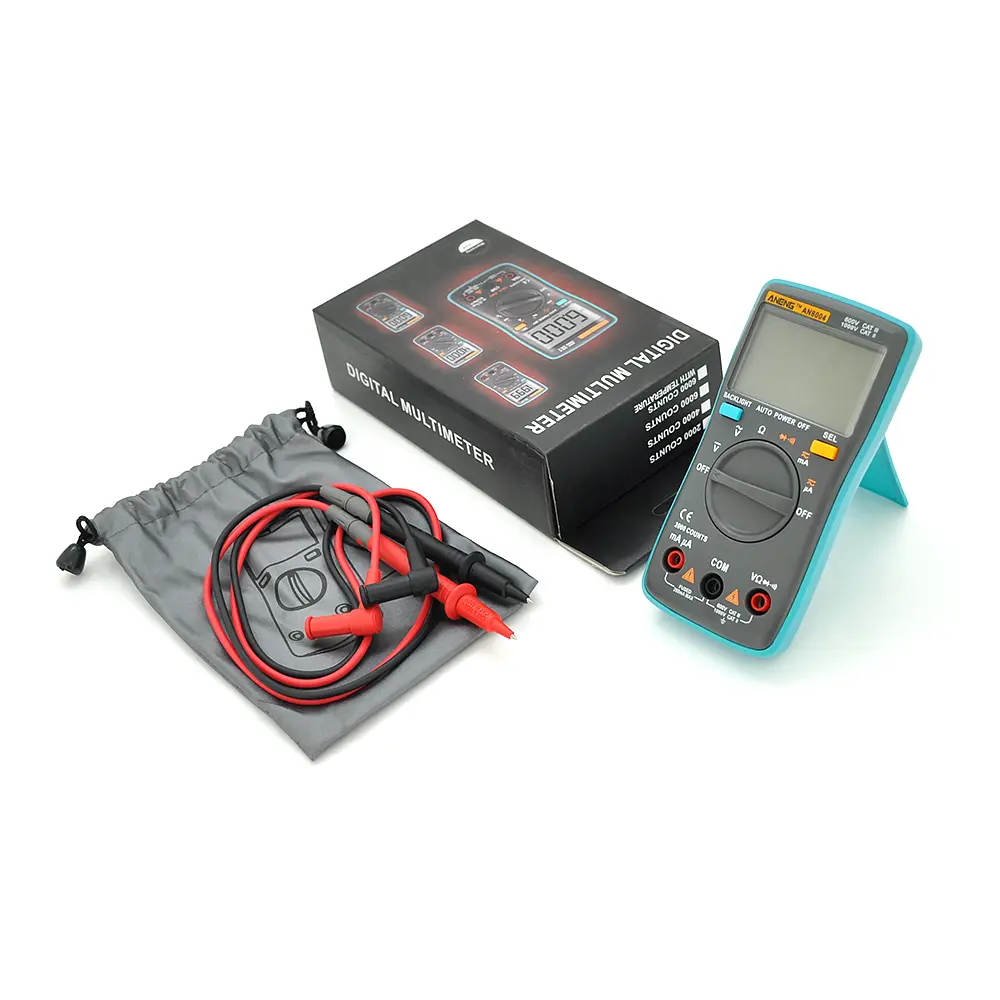 Мультиметр ANENG AN8004 Измерение: V, A, R, F, hFE, диод, прозвон. Автовыключение, подсветка. - фото 4