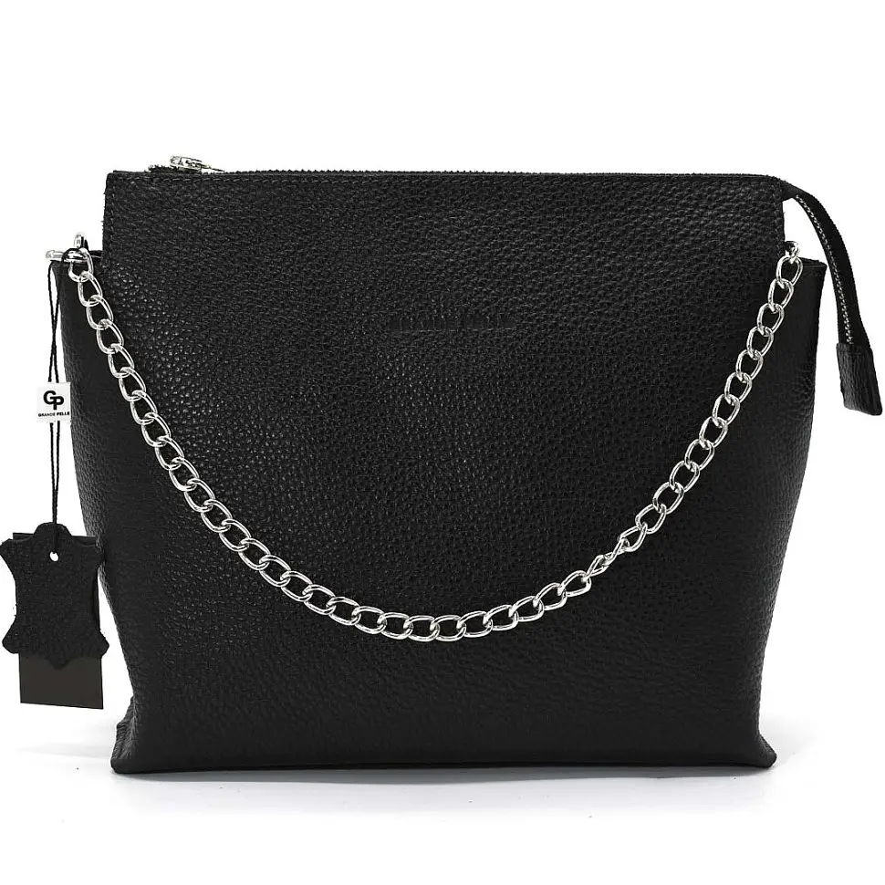 Жіноча шкіряна сумка крос-боді Grande Pelle 23х25.5х9 см sum0026348 - фото 3
