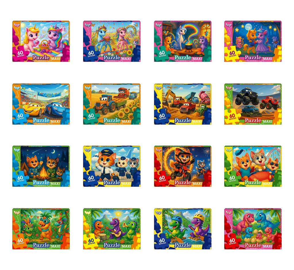 Пазли 60 елементів максі Danko Toys (В асортименті) - фото 3