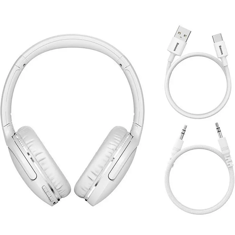 Накладные беспроводные наушники Baseus Encok Wireless headphone D02 Pro (NGTD01030) White - фото 7