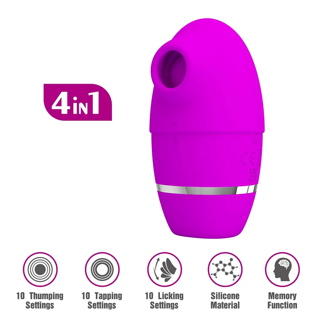 Вакуумный стимулятор клитора Pretty Love Shakira 10 см фиолетовый - фото 5