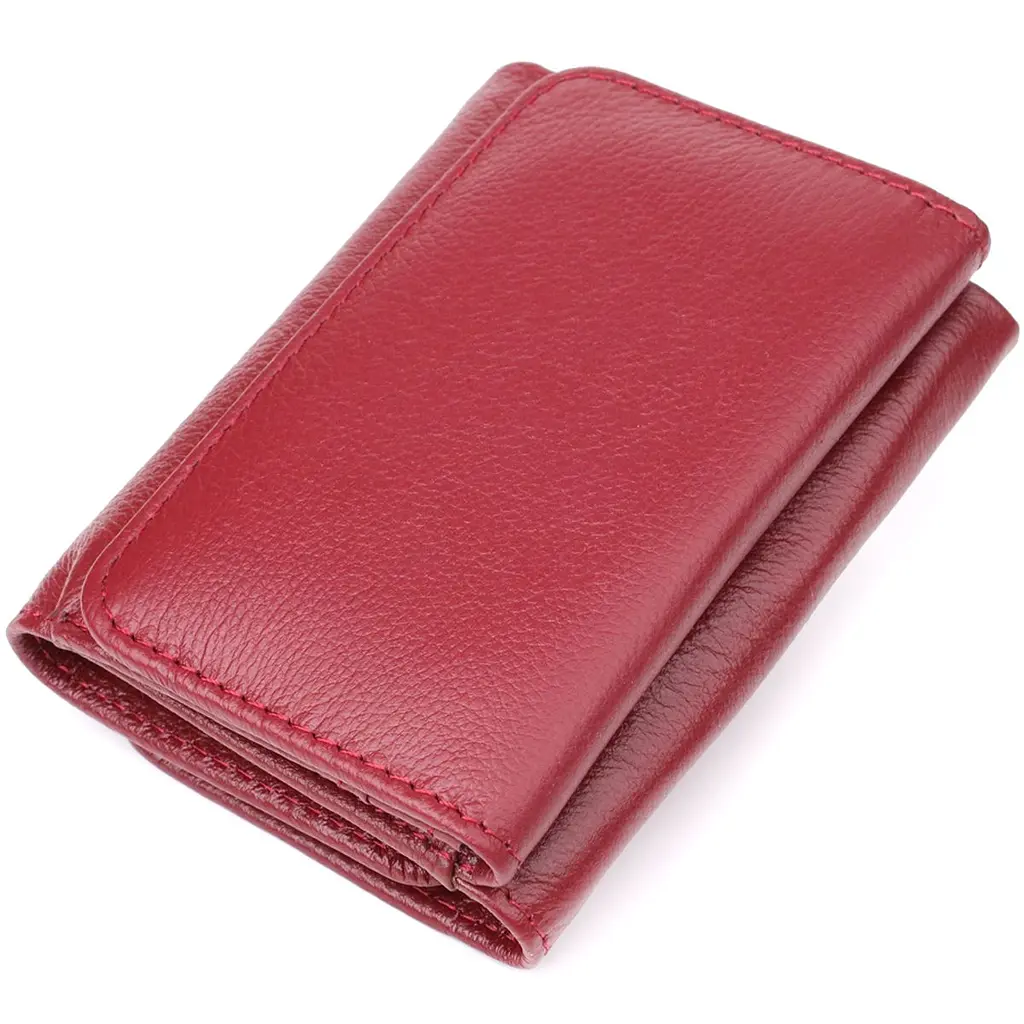 Компактний жіночий гаманець із натуральної шкіри ST Leather 23073 бордовий - фото 2