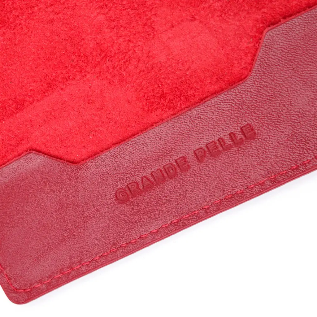 Яскрава шкіряна обкладинка на паспорт Карта Grande Pelle 16775 червона - фото 6