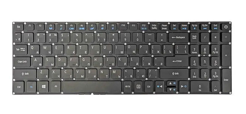 Клавіатура для ноутбука Acer Aspire R5-571T з підсвічуванням Black, (No Frame) - фото 2