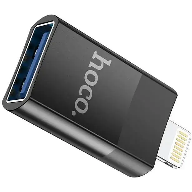 Переходник Hoco Lightning to USB female adapter UA17 адаптер папа мама - фото 5