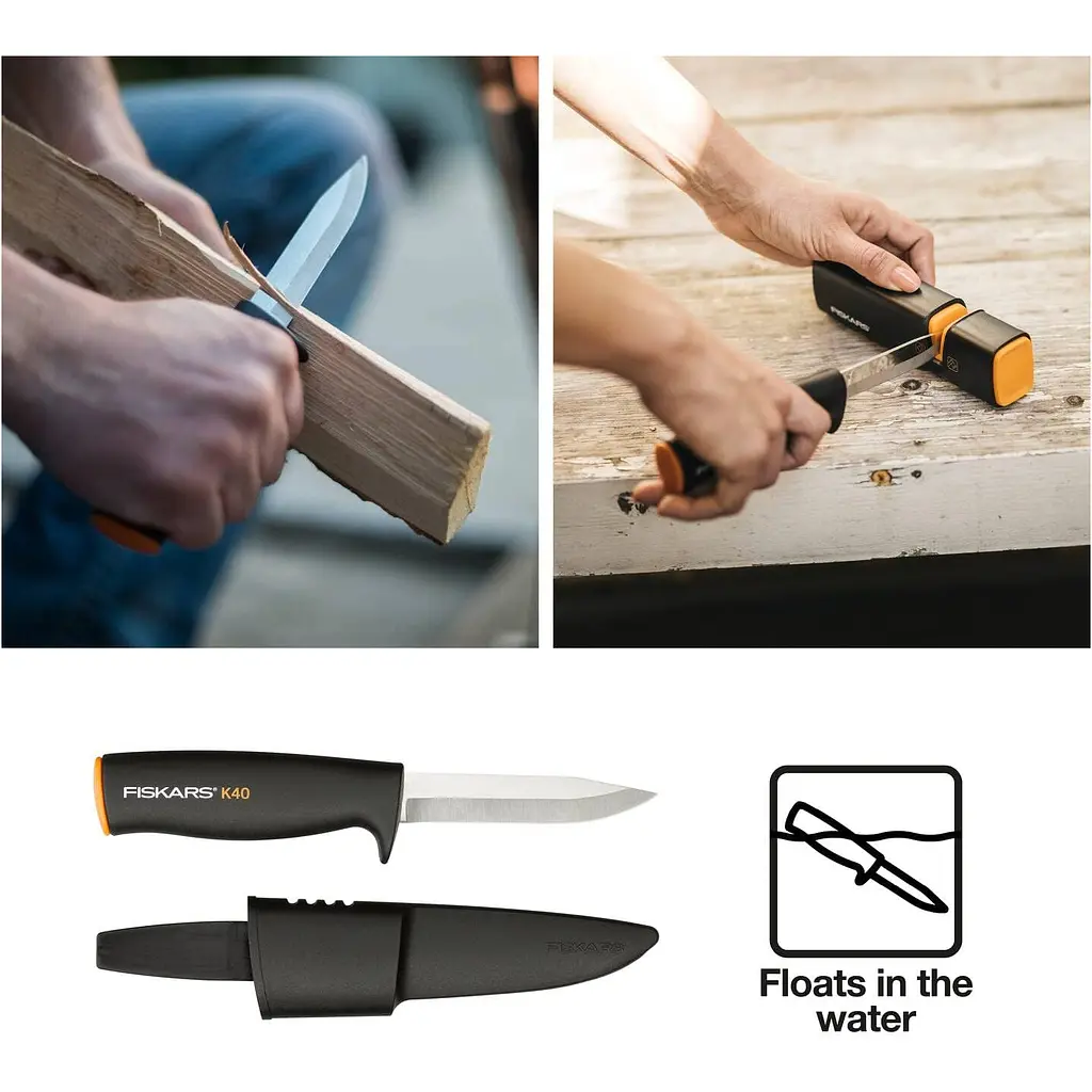 Подарунковий набір: Сокира Fiskars XXS X5 + Ніж Fiskars K40 + Точило Fiskars XSharp (1057913) - фото 5