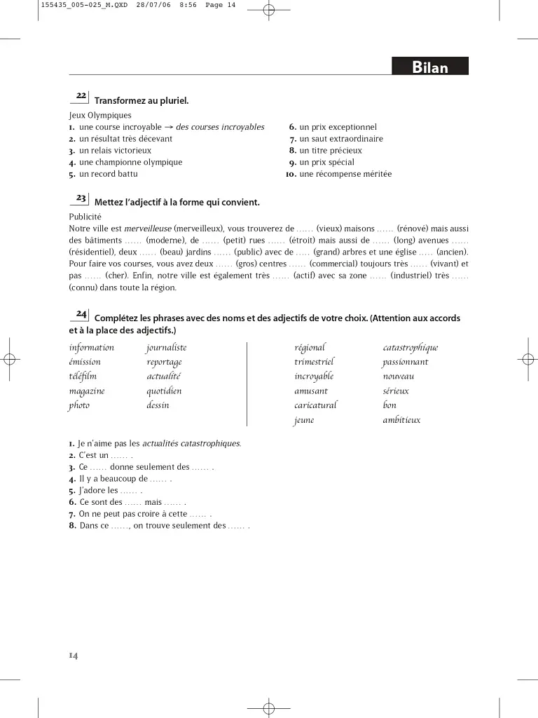Les 500 Exercices de Grammaire Livre d'eleve A2 + corriges - фото 14