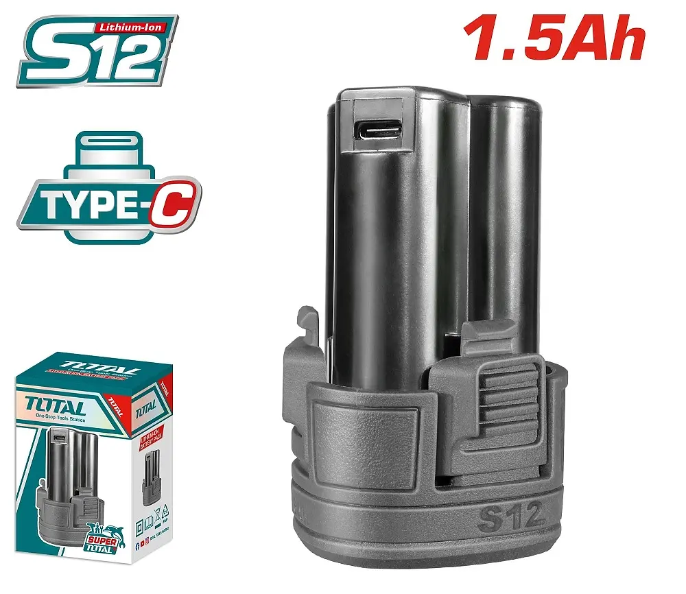 Акумуляторна батарея Total TBLI1215312В Li-ion USB Type-C 1.5Ач - фото 2