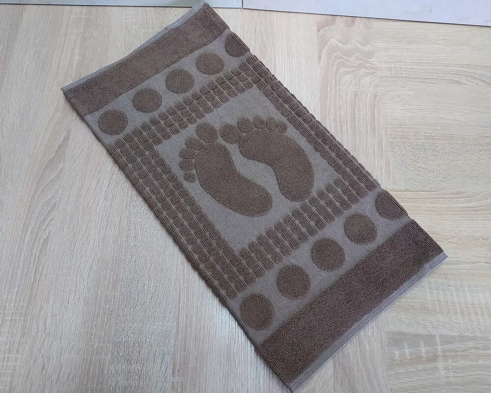 Турецький рушник для ніг Zeron 50х70 Brown щільність 750 г/м2 - фото 4