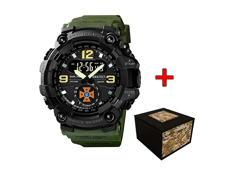 Чоловічий наручний годинник 004 ДСНС Army Green Awarder acs0032007 - фото 2