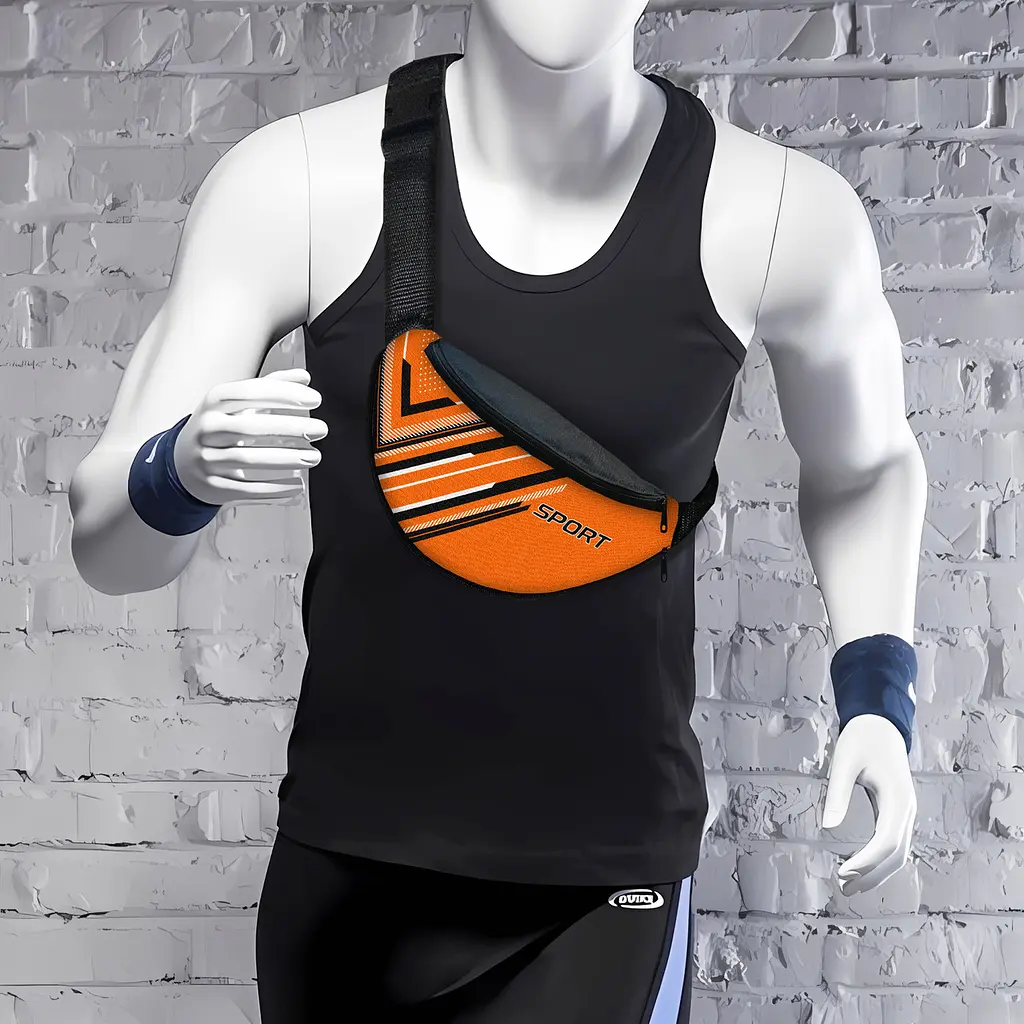 Сумка-бананка Sport мужская/женская спортивная 32×16 см с расширителем поясная сумка или сумка через плечо (3758) - фото 2