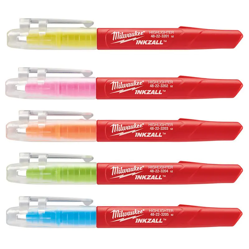 Набір маркерів для тексту InkZAll MILWAUKEE, кольорових, (5шт)