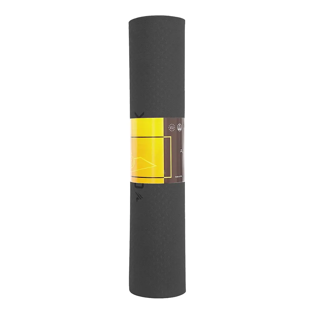 Килимок спортивний Cornix TPE 183 x 61 x 0.6 см для йоги та фітнесу XR-0349 Black/Grey - фото 7