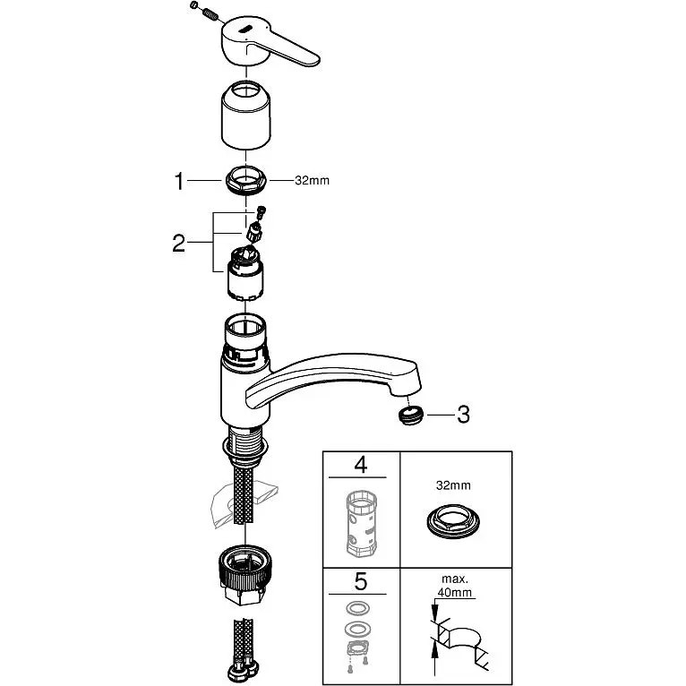 Змішувач для кухні Grohe BauEco (31680000) - фото 4