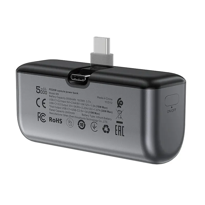 Портативное ЗУ Power Bank Acefast M9 PD20W 5000 mAh Black - фото 2