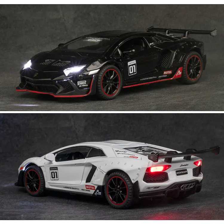 Колекційна металева модель автомобіля TK Group Lamborghini Aventador LP700-4 у широкому обвісі з інерцією, світлом та звуком 1:32 - фото 8
