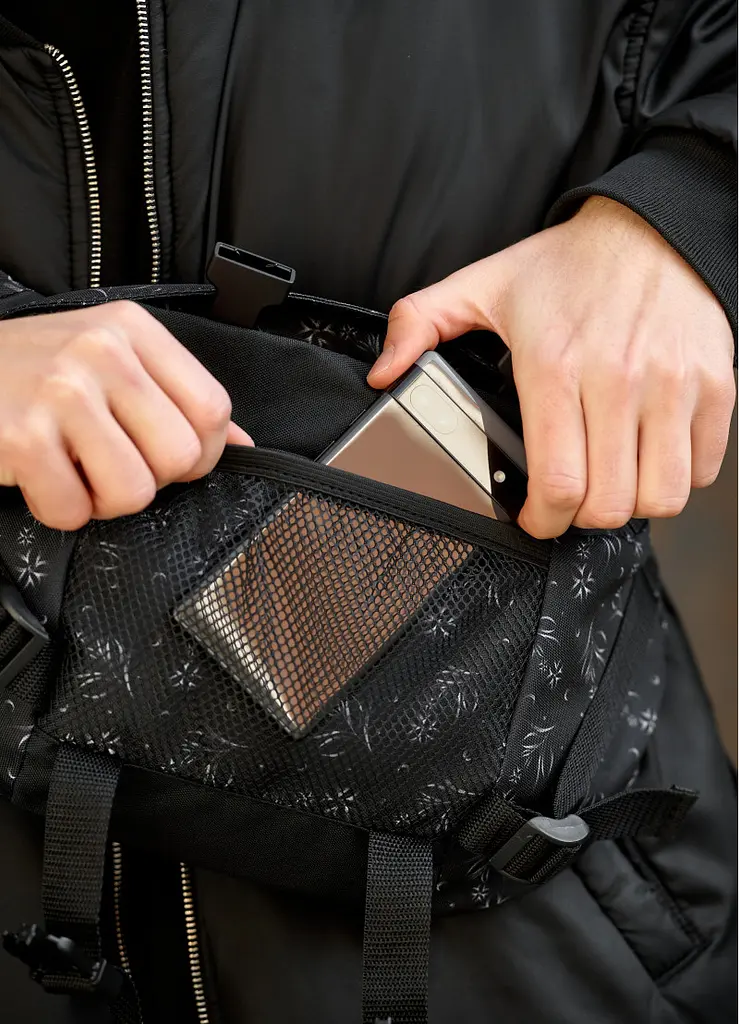 Чоловіча сумка бананка Sambag Dynamicdart чорна 38 × 21 × 7 см (80411702m) - фото 9