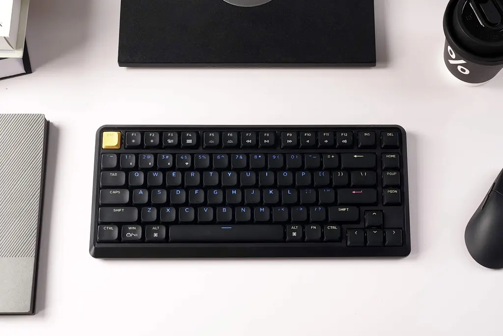 Keychron Клавиатура механическая J1 82Key, K pro Banana, WL/BT/USB-A, QMK, Hot-swap, EN/UKR, RGB, черный - фото 3