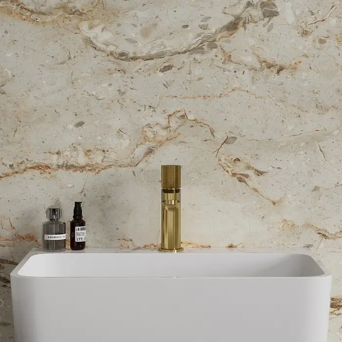 Смеситель для умывальника Omnires Contour gold CT8010GLB Золотой - фото 4