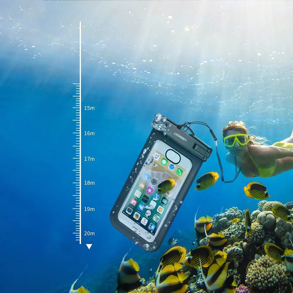 Водонепроникний чохол UGREEN Waterproof Phone Pouch Clear/Black [LP186] [69039] - фото 9