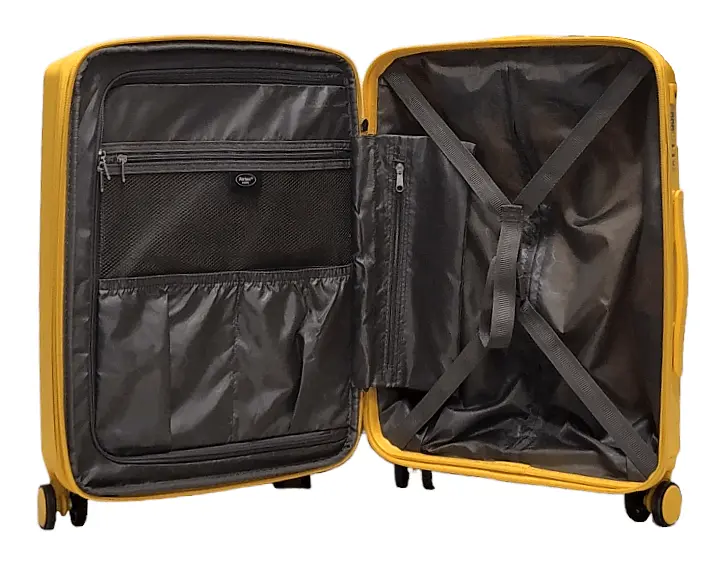Валіза маленька S поліпропілен Airtex 223 58×40×22см 38л Жовтий - фото 4