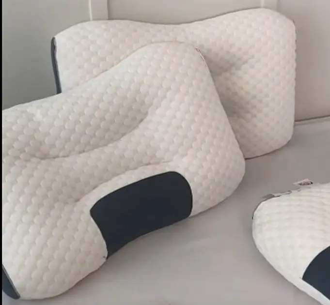 Анатомічна ортопедична подушка для сну Neck Support Massage Pillow • Подушка для шиї з ефектом пам’яті - фото 3