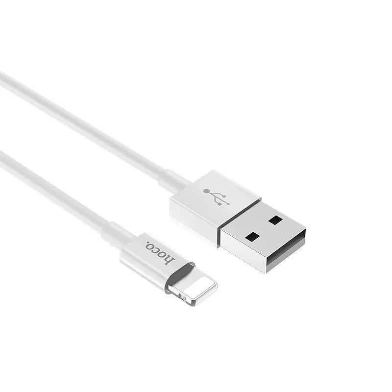 USB Cable Hoco X23 Skilled Lightning White 1m - фото 2