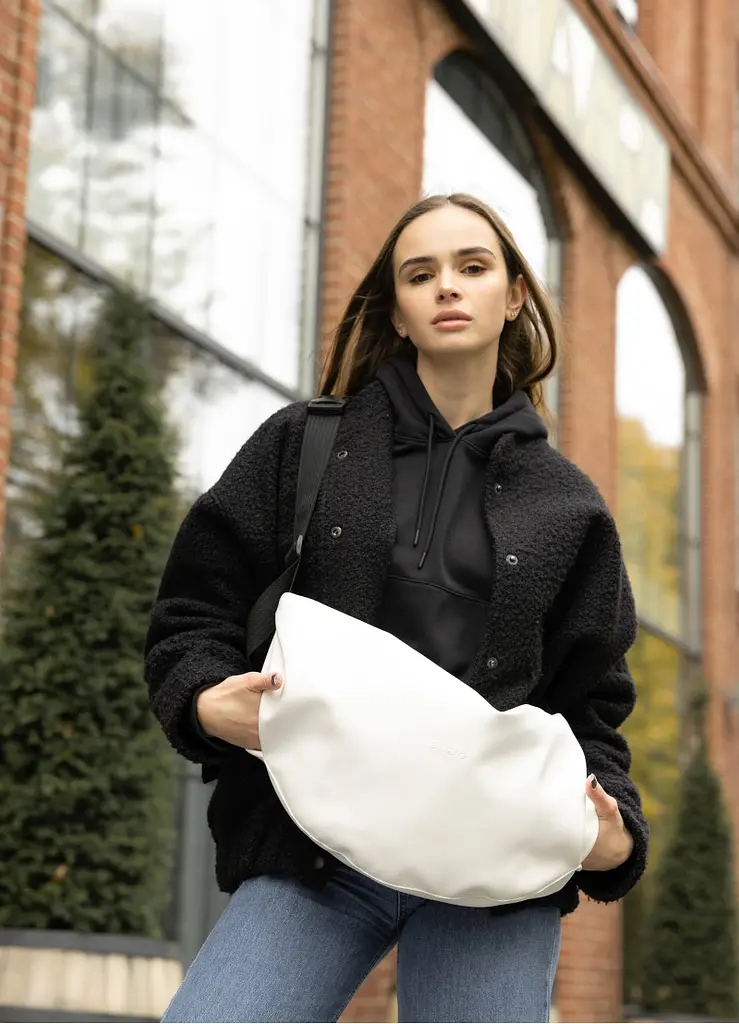 Сумка жіноча Sambag HOBO BAG-GLOVE Біла 25 х 58 х 4 см (53400008) - фото 2