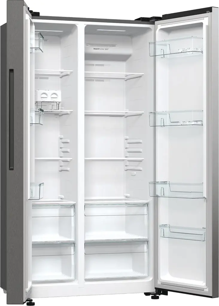 Холодильник Gorenje SBS 179х67х92см 2 двери 356(191) л А++ NF+ матовый серый (NRR9185EAXL) - фото 10
