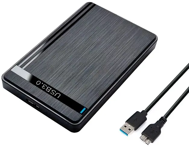 Карман Dynamode зовн.для 2.5″ SATA/SSD HDD – USB 3.0, безгвинт. засувне кріплення, пластикова чорна (DM-CAD-25317)